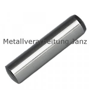 Zylinderstift DIN 6325 Toleranz m6 Stahl gehärtet Durchmesser 2,5 x 24 mm - 1 Stück