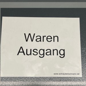 Magnetschild WAREN AUSGANG - 1 Stück